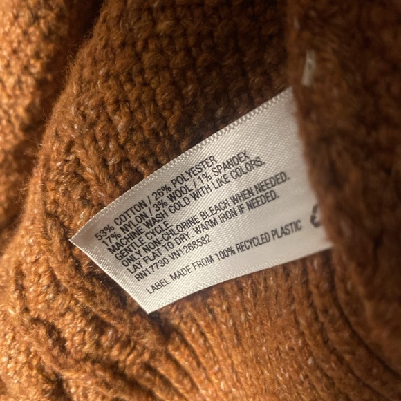 Nili Lotan For Target Cardigan Chunky Cable Sweater Rust Size 1X Wool Blend - Picture 6 of 8